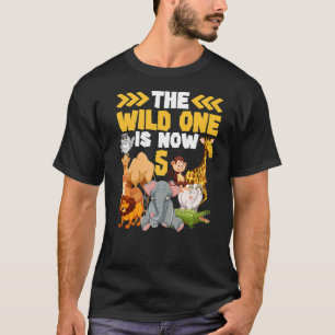 Deze wilde is nu 5 dierentuin Safari 5e verjaardag T-shirt