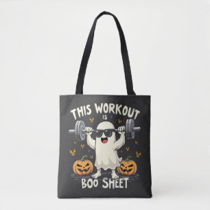 Deze Work-out Is Boo Sheet Spook Halloween Fitness Draagtas