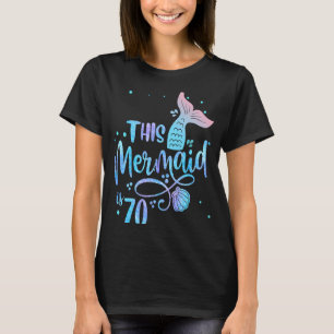 Deze zeemeermin is 70 jaar oud, 70ste verjaardag o t-shirt