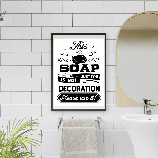 Deze zeep is niet alleen een decoratie grappig Pos