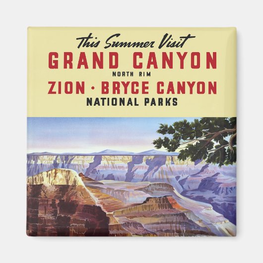 Deze zomer bezoek Grand Canyon Magneet (Voorkant)
