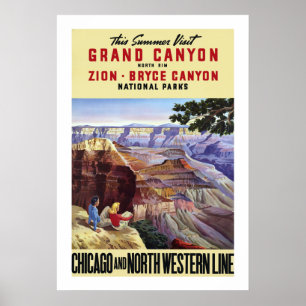 Deze zomer bezoek Grand Canyon Poster