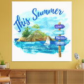 Deze zomer canvas afdruk (Insitu (Woonkamer))