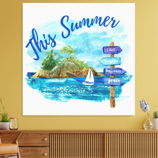 Deze zomer canvas afdruk (Insitu (Woonkamer))