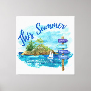 Deze zomer canvas afdruk