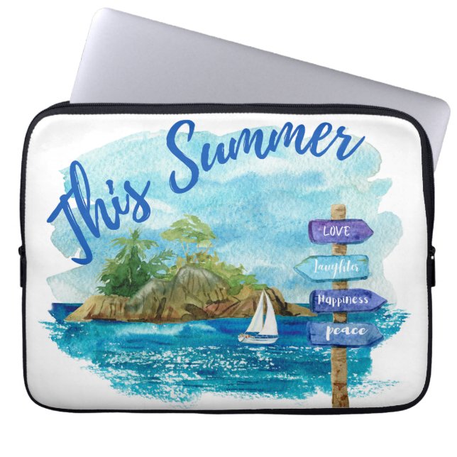 Deze zomer laptop sleeve (Voorkant)