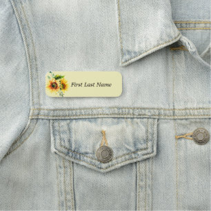 Deze zonnebloem - Gele tuinklep personaliseren Naamplaatje