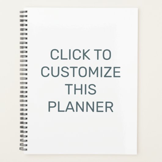 Deze zwarte spiraalplank aanpassen planner (Voorkant)