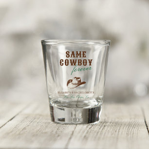 Dezelfde cowboy voor altijd vrijgezellenweekend shot glas