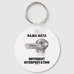 Dezelfde Data Different Interpretation (Duck Rabbi Sleutelhanger