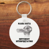 Dezelfde Data Different Interpretation (Duck Rabbi Sleutelhanger (Voorkant)