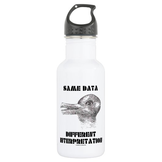Dezelfde Data Different Interpretation (Duck Rabbi Waterfles (Voorkant)