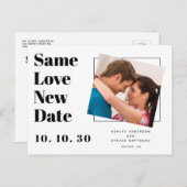 Dezelfde liefde Moderne typografie Foto Save the D Briefkaart (Voorkant / Achterkant)