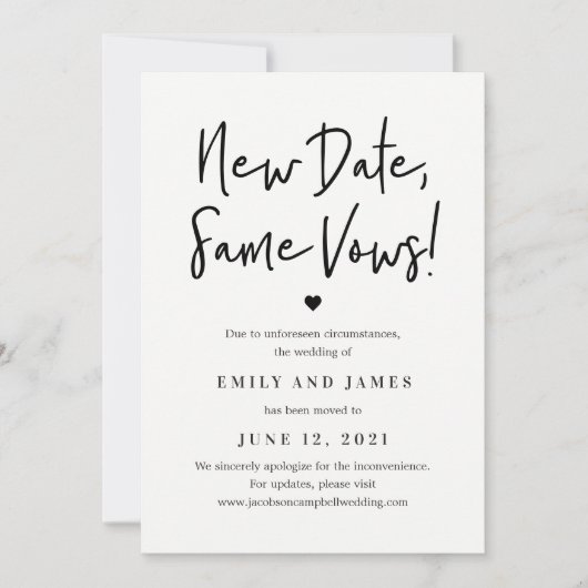 Dezelfde WEERGAVE EDITABLE KLOR wijzigt de datum-K Save The Date (Voorkant)