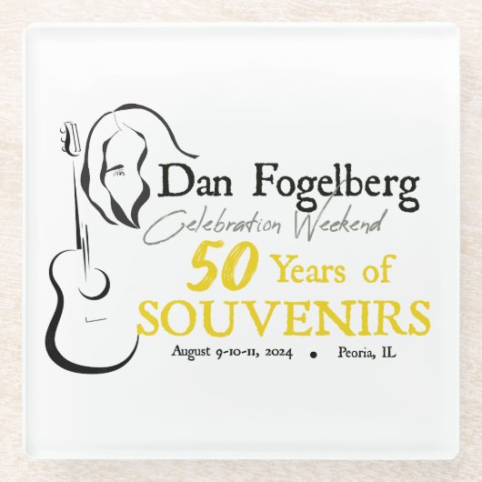 DF Celebration Weekend 2024 Onderzetter Glazen Onderzetter (Voorkant)