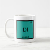 Df - Dogfort Grappig Element Chemie Symbool T-shir Koffiemok (Links)