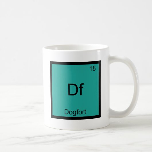 Df - Dogfort Grappig Element Chemie Symbool T-shir Koffiemok (Rechts)