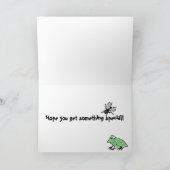 DF - Drôle Cartoon Frog Carte d'anniversaire (Intérieur)