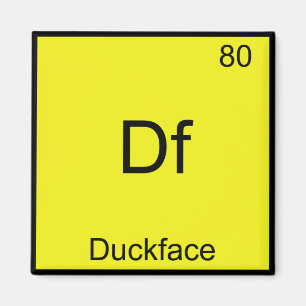 Df - Eendengezicht Element Symbool Meme Grappige C Magneet