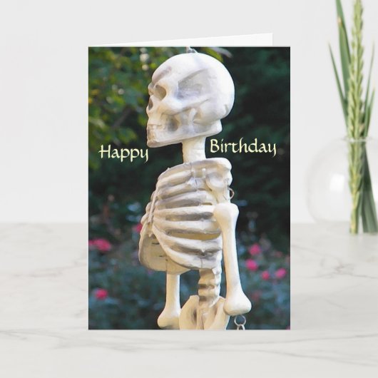 DF - Happy Birthday Skeleton Kaart (Voorkant)