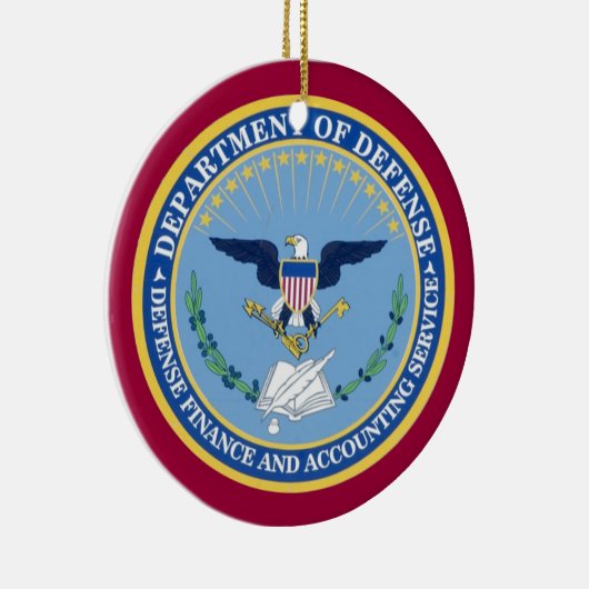 DFAS Custom kerstversiering Keramisch Ornament (Rechts)