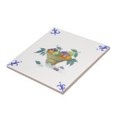 DFB01 Delft Fruit Basket Design Ceramic Tile Tegeltje (Zijkant)