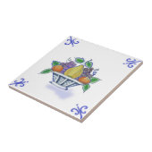 DFB05 Delft Fruit Basket Design Ceramic Tile Tegeltje (Zijkant)