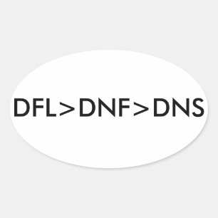 DFL > DNF > DNS OVALE STICKER