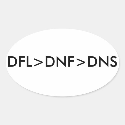 DFL > DNF > DNS OVALE STICKER (Voorkant)