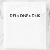 DFL > DNF > DNS OVALE STICKER (Tas)