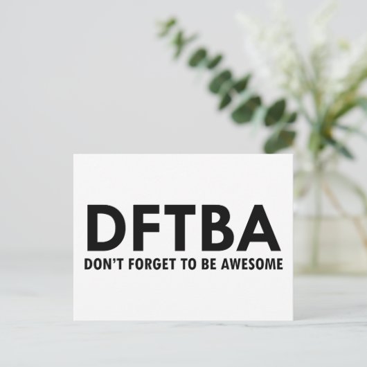 DFTBA BRIEFKAART (Staand voorkant)