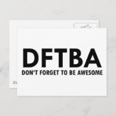 DFTBA BRIEFKAART (Voorkant / Achterkant)