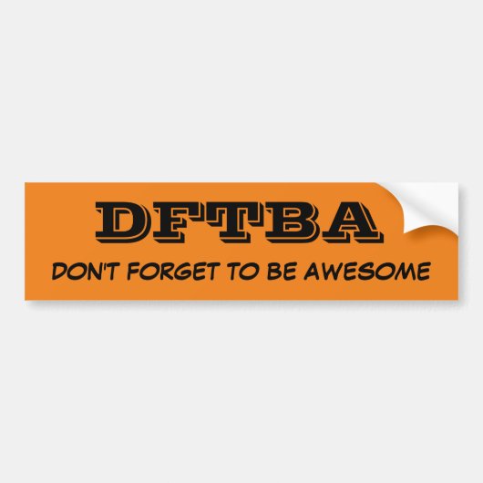 DFTBA BUMPERSTICKER (Voorkant)