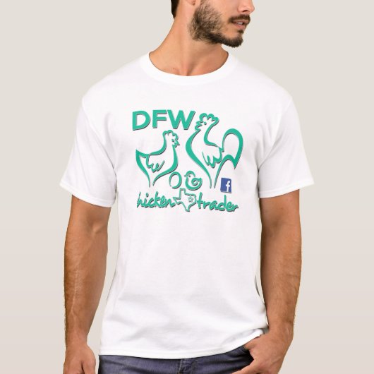 DFW Chicken Trader/Turquoise Graphics T-shirt (Voorkant)