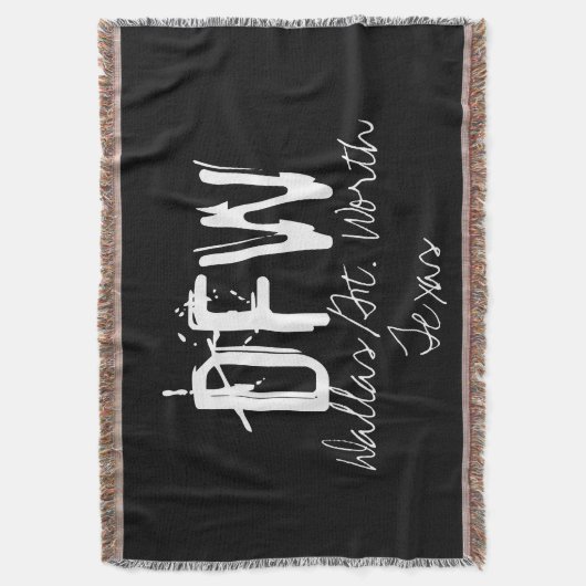 DFW Dallas Airport Code Deken (Voorkant Verticaal)