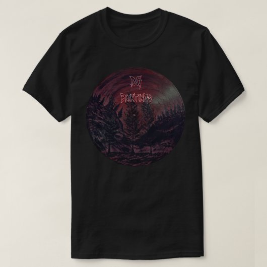 DG Paintings Maroon Forest T-shirt (Design voorkant)
