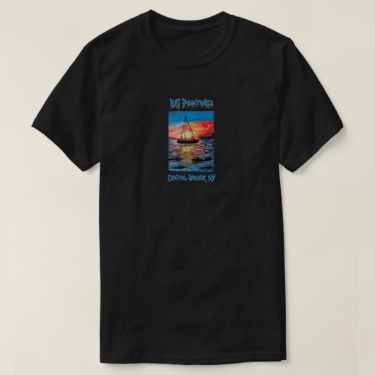 DG Paintings Sunset Sail Central Square NY shirt 2 (Design voorkant)
