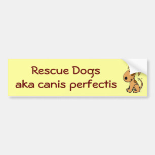 DG Reddingshonden, ook bekend als canis perfectis Bumpersticker