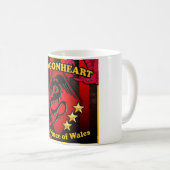 DH Black/Red Logo, witte 325 ml Klassieke witte Mo Koffiemok (Voorkant rechts)