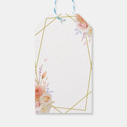 Dhalia & Rozen Welkom Huwelijksgunst Gift Label Cadeaulabel (Achterkant)