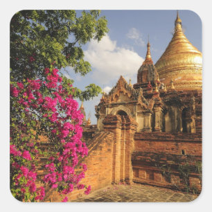 Dhamma Yazaka Pagode in Bagan (Pagan), Myanmar Vierkante Sticker