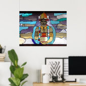 Dhanvantari Print/Poster Poster (Thuiskantoor)