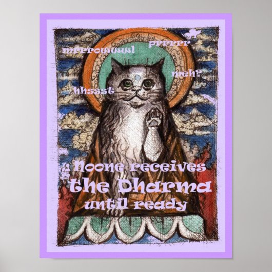 Dharma Cat Four Noble Truths Poster (Voorkant)