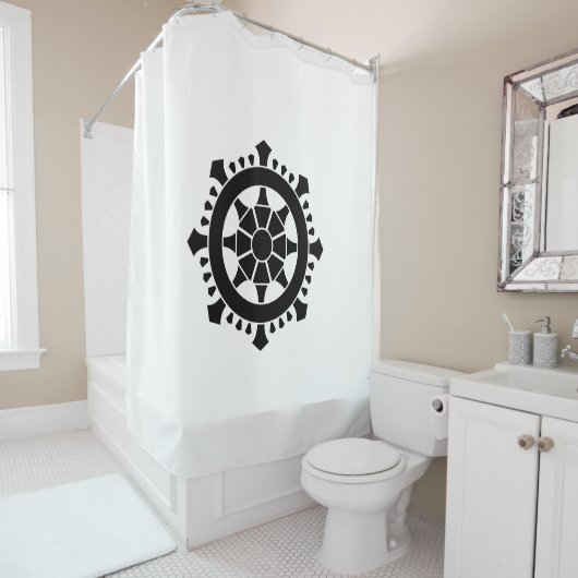 Dharma chakra douchegordijn (In situ)