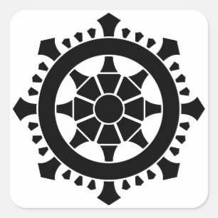 Dharma chakra vierkante sticker