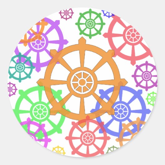dharma ronde sticker (Voorkant)