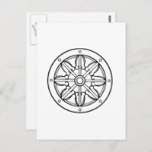 Dharma Wheel Briefkaart (Voorkant / Achterkant)