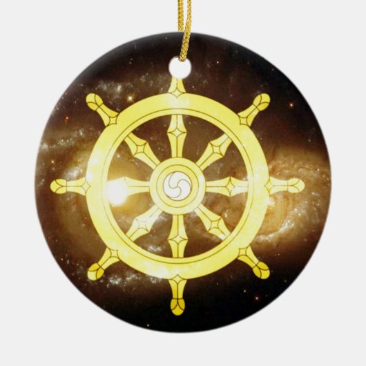 Dharma Wheel Keramisch Ornament (Voorkant)