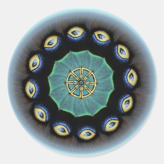 Dharma Wheel Mothwing Stickers (Voorkant)