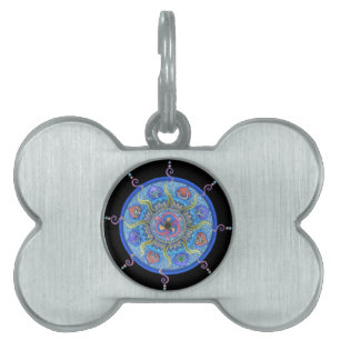 Dharma Wheel Pet Tag Huisdieren Naamplaatje
